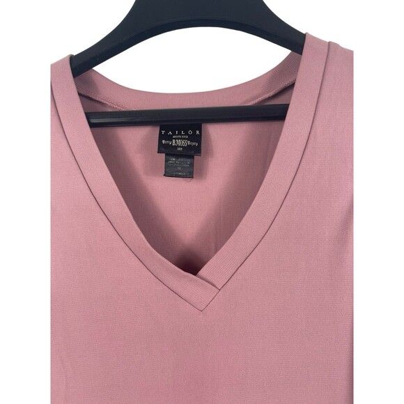 VTG Bmoss Pink Sleeveless V-neck Floral Embroidered Stretch M Top - Picture 3 of 8